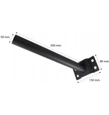 Uchwyt do lampy ulicznej czarny 58mm | LVT