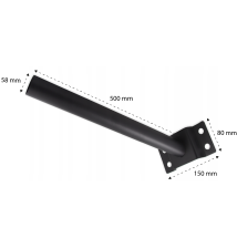 Uchwyt do lampy ulicznej czarny 58mm