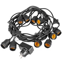 24V LED String Lights, 10 m, 10x E27 | LVT