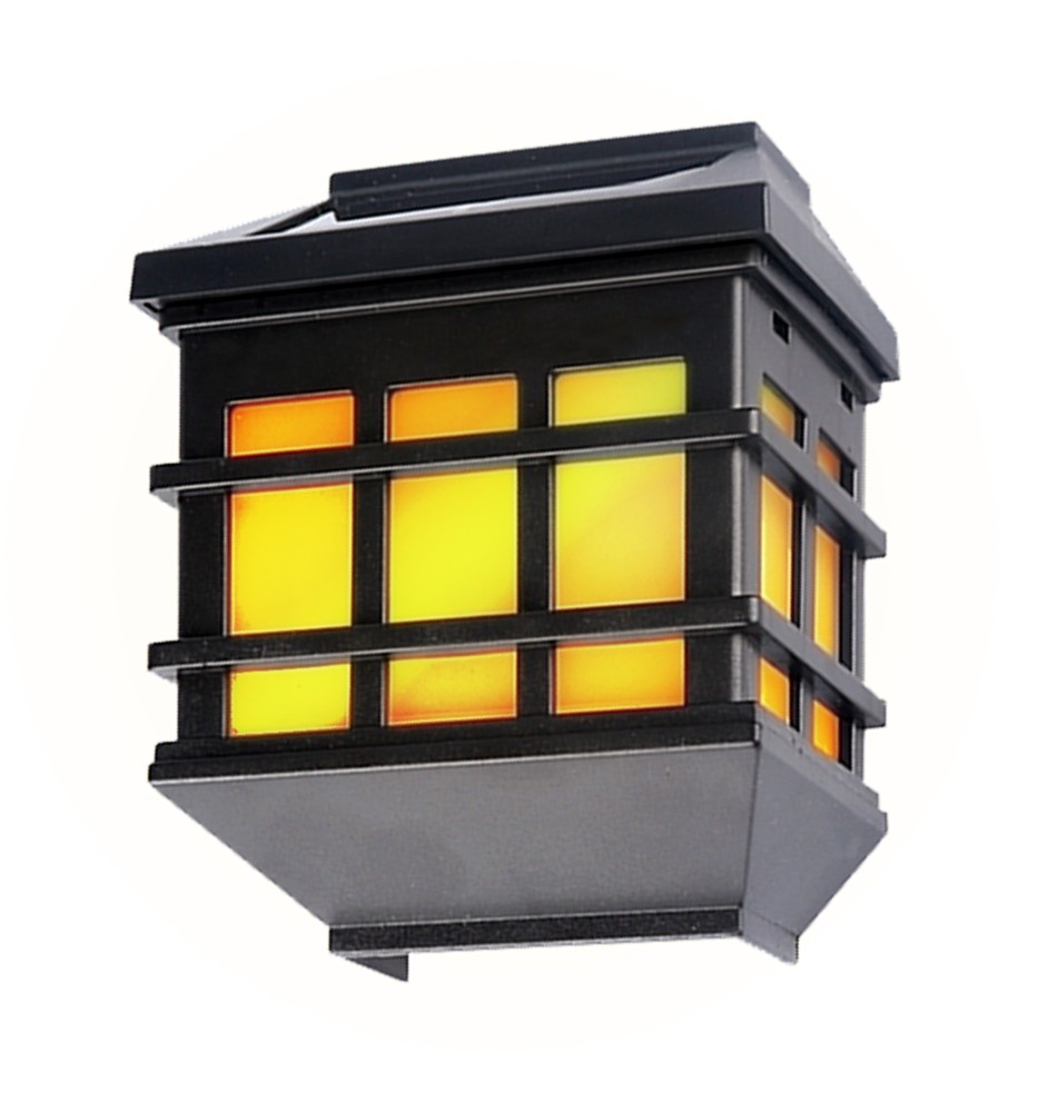 Lampa LED solarna kinkiet płomień