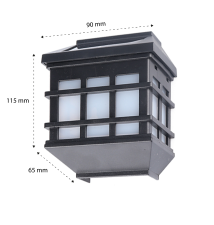 Lampa LED solarna kinkiet płomień