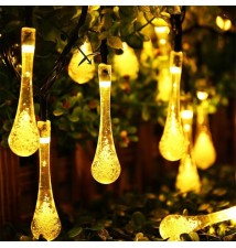 Girlanda LED solarna 40 LED 785cm łezka | LVT