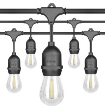 24V LED String Lights, 10 m, 10x E27 | LVT