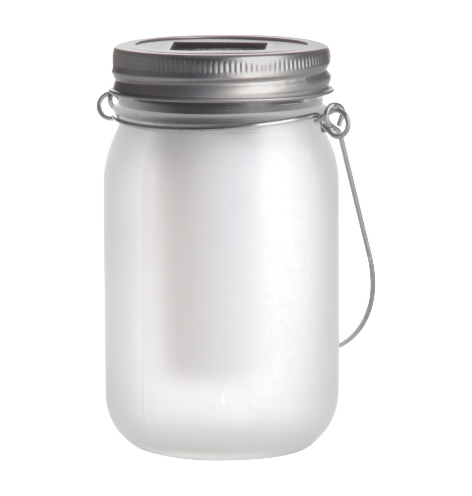 Lampa LED solarna dekoracyjna słoik płomień