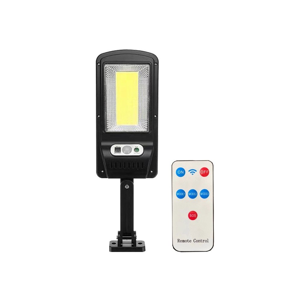 Slim COB Solar LED Light with PIR Sensor, Remote Control, and Mount | LVT