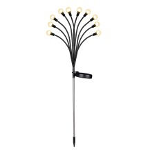 Lampa solarna LED ogrodowa wbijana x10 LED 73cm