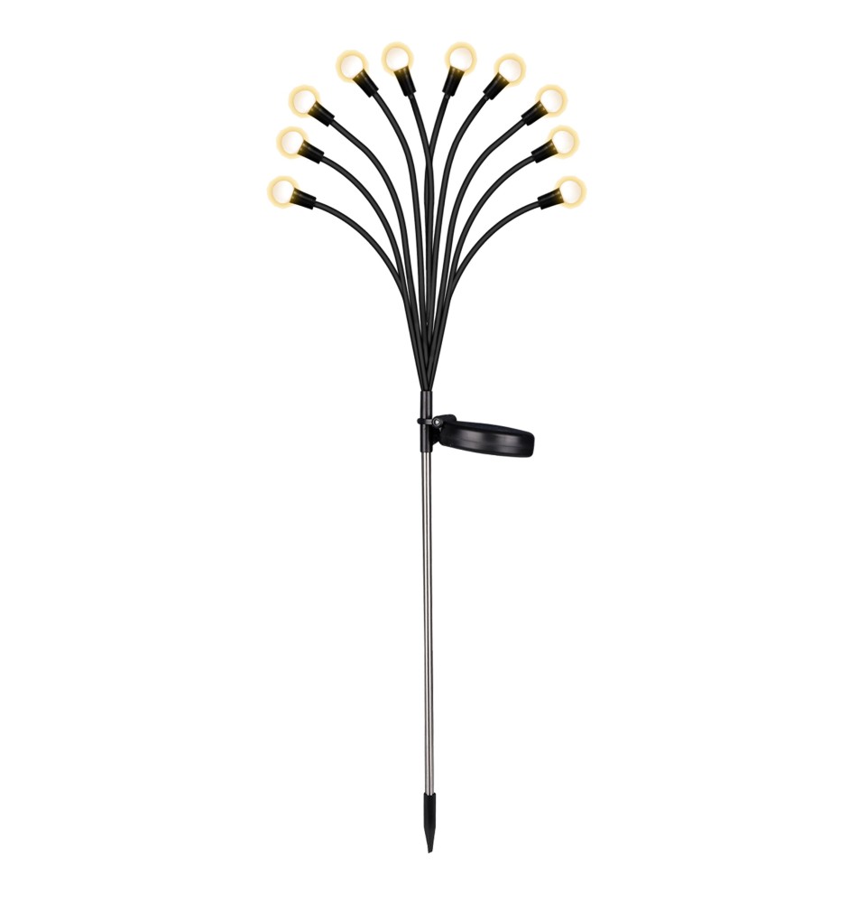 Lampa solarna LED ogrodowa wbijana x10 LED 73cm