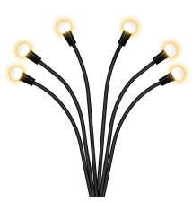 Lampa solarna LED ogrodowa wbijana x6 LED 73cm | LVT