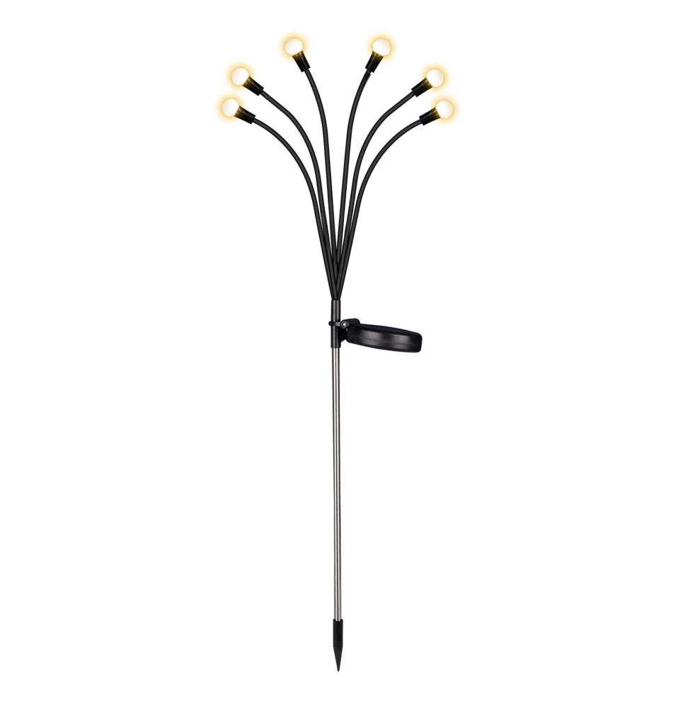 Lampa solarna LED ogrodowa wbijana x6 LED 73cm