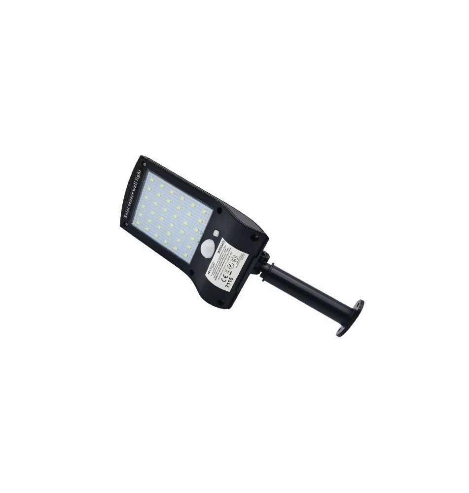 Lampa LED solarna Slim 36xSMD czujnik PIR + uchwyt