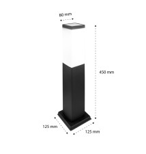 Lampa ogrodowa LED E27 Havana stojąca 45cm czarna | LVT