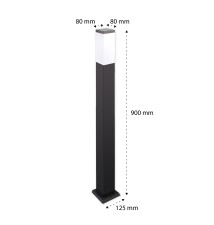 Havana E27 LED Garden Floor Lamp, 80 cm, Black | LVT