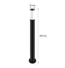 Lampa ogrodowa LED E27 Manila stojąca 80cm czarna | LVT