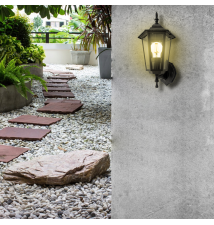Lampa ogrodowa LED E27 Victoria naścienna góra