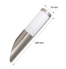 Lampa ogrodowa LED E27 Sora naścienna srebrna