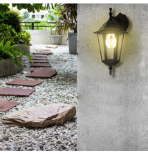 Lampa ogrodowa LED E27 Victoria naścienna dół
