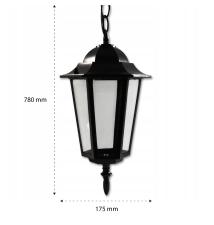 Lampa ogrodowa LED E27 Victoria wisząca