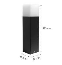 Lampa ogrodowa LED E27 Panama stojąca 32cm czarna | LVT