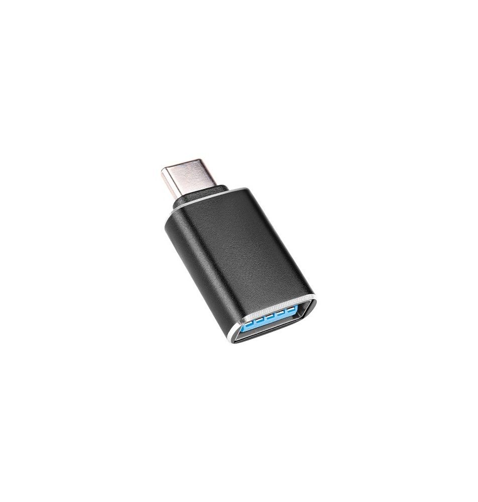 USB-A to USB-C Adapter, 5A, Black | LVT