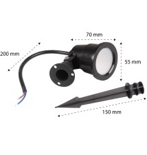 Lampa ogrodowa LED reflektor Sergio 7W 4500K | LVT