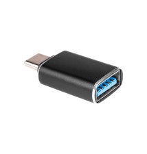 Adapter przejściówka USB-A do USB-C 5A czarny | LVT