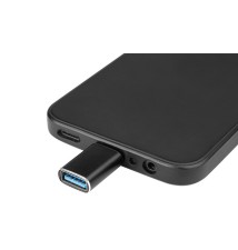 Adapter przejściówka USB-A do USB-C 5A czarny | LVT