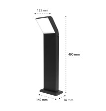 Lampa ogrodowa LED 12W Clark 50cm stojąca czarna | LVT