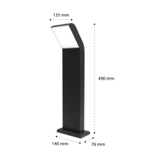Lampa ogrodowa LED 12W Clark 50cm stojąca czarna