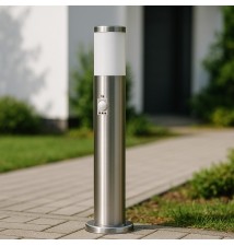 Lampa ogrodowa LED E27 Manila czujnik 65cm srebrna | LVT