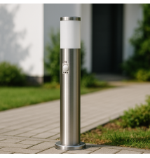 Lampa ogrodowa LED E27 Manila czujnik 65cm srebrna