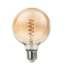 E27 Filament Dimm G95 2200K 4W Amber LED Bulb | LVT