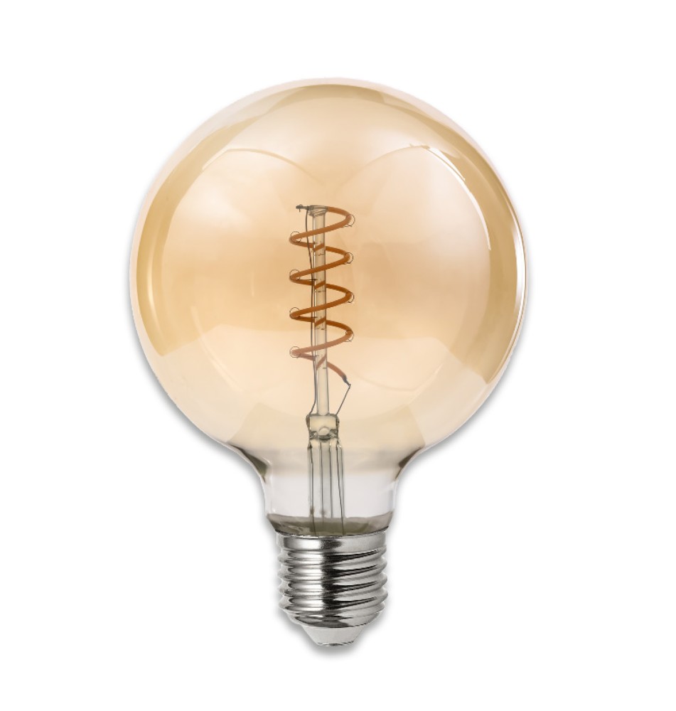 Żarówka LED E27 Filament Dimm G95 2200K 4W amber | LVT