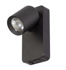 Kinkiet do czytania Timo GU10 czarny USB A+C