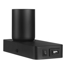 Timo GU10 Black USB A+C Reading Wall Sconce | LVT