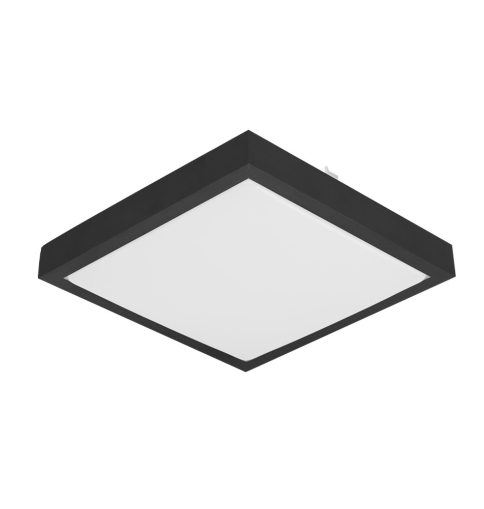 Plafon Solen 2xE27 kwadrat czarny | LVT