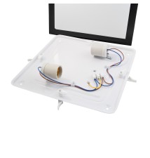 Plafon Solen 2xE27 kwadrat czarny | LVT