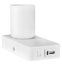 Kinkiet do czytania Timo GU10 biały USB A+C
