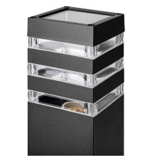 Lampa ogrodowa LED E27 Malibu 9x9 60cm PIR