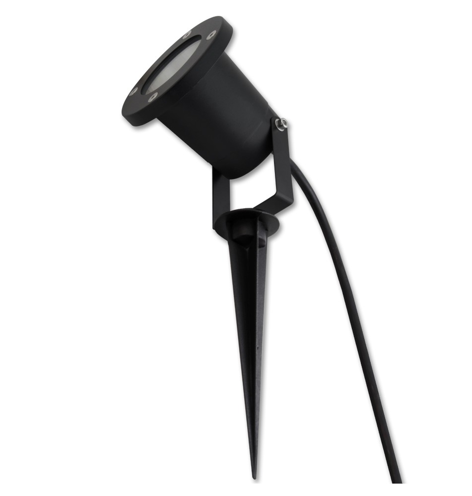 Lampa ogrodowa LED reflektor 1xGU10 100mm 1m kabel | LVT