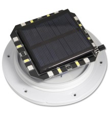 Lampa ogrodowa LED kula RGB 30cm biała solarna