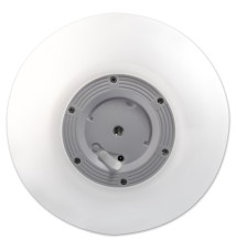 Lampa ogrodowa LED kula RGB 30cm biała solarna