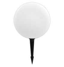 Lampa ogrodowa LED kula RGB 30cm biała solarna | LVT