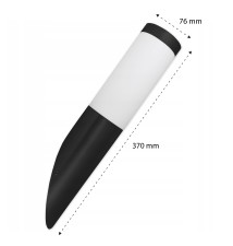 Lampa ogrodowa LED E27 Sora naścienna czarna | LVT