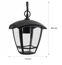 Lampa ogrodowa LED E27 Niko wisząca | LVT