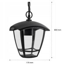 Lampa ogrodowa LED E27 Niko wisząca