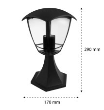 Lampa ogrodowa LED E27 Niko stojąca 30cm | LVT