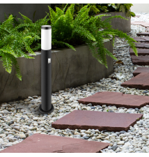 Lampa ogrodowa LED E27 Manila czujnik 65cm czarna