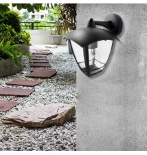 Lampa ogrodowa LED E27 Niko naścienna dół | LVT