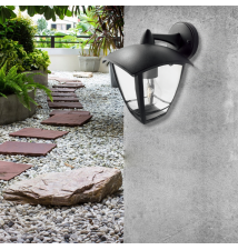 Lampa ogrodowa LED E27 Niko naścienna dół
