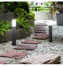 Lampa ogrodowa LED E27 Havana czujnik 65cm czarna | LVT